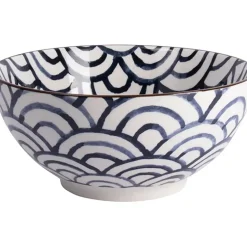 Fabrique de Styles Bols Et Coupelles*Bol itj bow d19.5xh9cm bleu et blanc