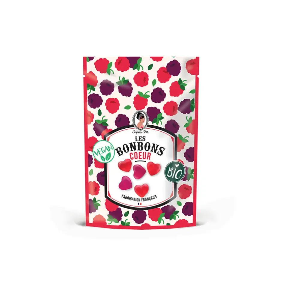 Fabrique de Styles Chocolats Et Confiseries*Bonbons bio cœurs 80g