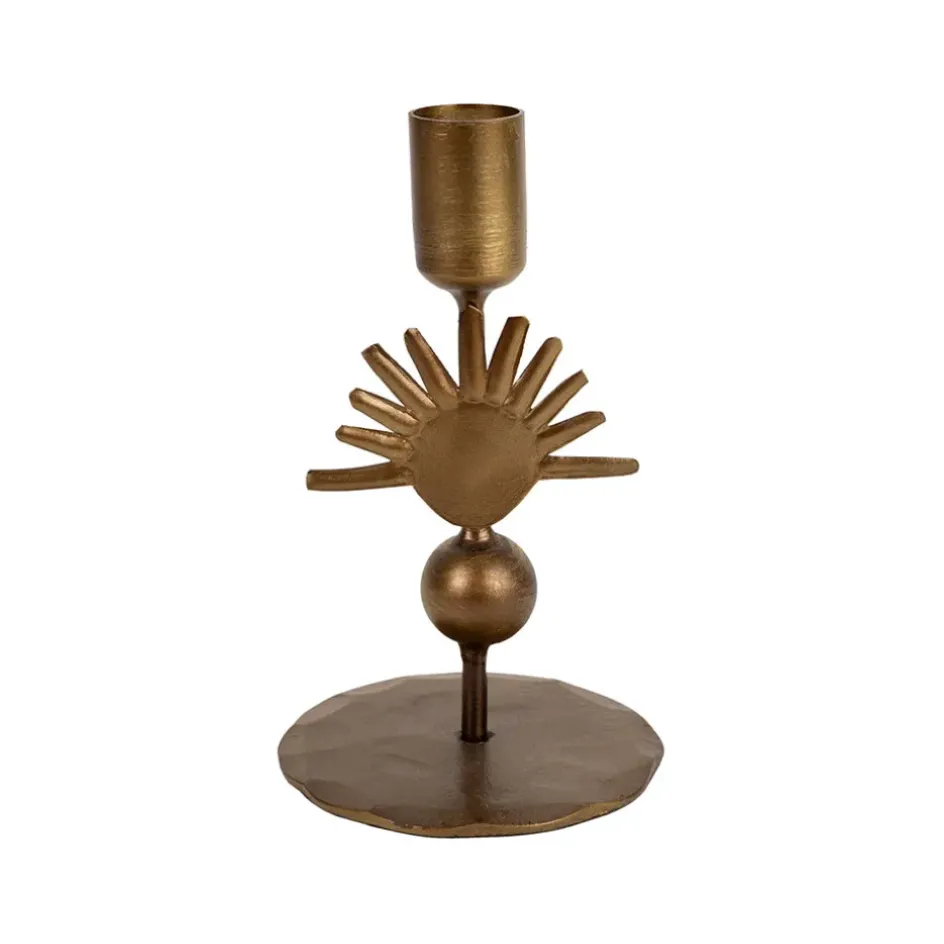 Fabrique de Styles Photophores, Bougeoirs Et Lanternes*Bougeoir en fer h15cm - Soleil