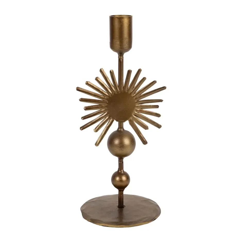Fabrique de Styles Photophores, Bougeoirs Et Lanternes*Bougeoir en fer h23cm - Soleil