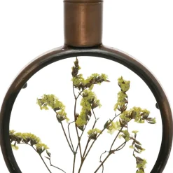 Fabrique de Styles Photophores, Bougeoirs Et Lanternes*Bougeoir en fer (x2) fleurs séchées