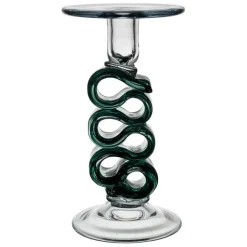 Fabrique de Styles Photophores, Bougeoirs Et Lanternes*Bougeoir en verre émeraude h23.5cm - Sablon