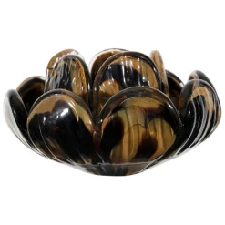 Fabrique de Styles Photophores, Bougeoirs Et Lanternes*Bougeoir en verre et camel h6cm - Camélia