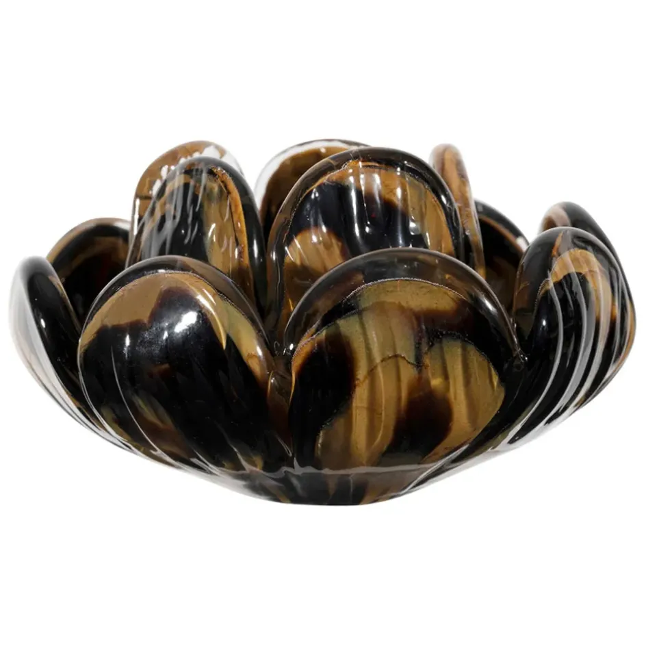 Fabrique de Styles Photophores, Bougeoirs Et Lanternes*Bougeoir en verre et camel h6cm - Camélia