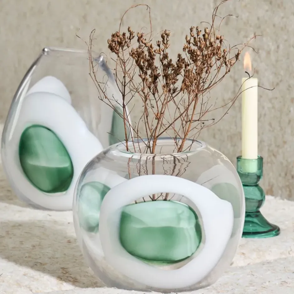 Fabrique de Styles Photophores, Bougeoirs Et Lanternes*Bougeoir en verre h10cm - Alphe