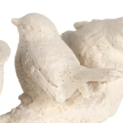 Fabrique de Styles Photophores, Bougeoirs Et Lanternes*Bougeoir moineau 2 feux en résine écru L32cm