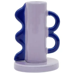 Fabrique de Styles Photophores, Bougeoirs Et Lanternes*Bougeoir nude et vert en grès - funny