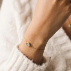 Fabrique de Styles Bougies Parfumées*Bougie Bijou Bracelet Or pierre Amazonite lavande boisé 50h