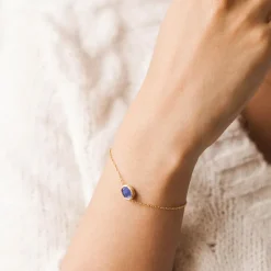 Fabrique de Styles Bougies Parfumées*Bougie Bijou Bracelet pierre Lazurite lavande boisé 50h