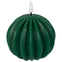 Fabrique de Styles Déco Lumineuse*Bougie led boule vert sapin h12cm