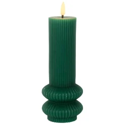 Fabrique de Styles Déco Lumineuse*Bougie led pilier vert sapin h21cm