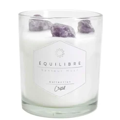 Fabrique de Styles Bougies Parfumées*Bougie parfumée Musc avec pierre 35h