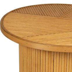 Fabrique de Styles Bouts De Canapé Et Tables D'appoint*Bout de canapé ronds x2 nude en bambou et bois contreplaqué - Saori