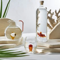 Fabrique de Styles Carafes Et Pichets*Bouteille crabe en verre borosilicate 1.5l - Océan