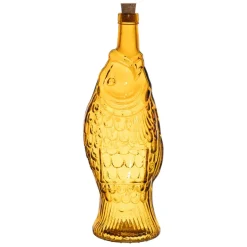Fabrique de Styles Carafes Et Pichets*Bouteille Poisson en verre recyclé sablé 1.1L