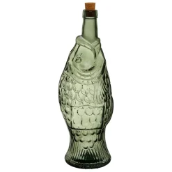 Fabrique de Styles Carafes Et Pichets*Bouteille Poisson en verre recyclé sablé 1.1l