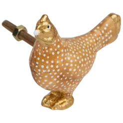 Fabrique de Styles Accessoires Et Quincaillerie*Boutons de porte poules x2 blanc et doré - Campagne