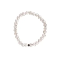 Fabrique de Styles Bijoux Fantaisie*Bracelet cristal de roche perles rondes 6mm