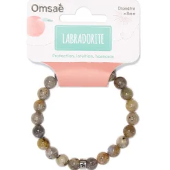 Fabrique de Styles Bijoux Fantaisie*Bracelet labradorite perles rondes 8mm