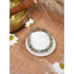 Fabrique de Styles Bijoux Fantaisie*Bracelet labradorite perles rondes 8mm