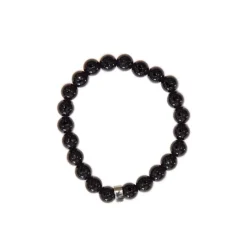 Fabrique de Styles Bijoux Fantaisie*Bracelet obsidienne e perles rondes 8mm