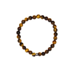 Fabrique de Styles Bijoux Fantaisie*Bracelet oeil de tigre perles rondes 6mm