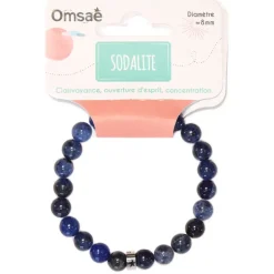 Fabrique de Styles Bijoux Fantaisie*Bracelet sodalite perles rondes 8mm