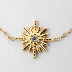 Fabrique de Styles Bijoux Fantaisie*Bracelet soleil l15+5cm acier inoxydable+strass