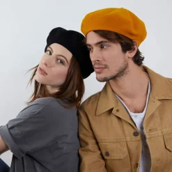Fabrique de Styles Accessoires Mode*Béret Curcuma Laulhère 100% laine de Merinos - Taille unique
