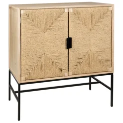 Fabrique de Styles Buffets Et Vitrines*Buffet 2 portes en naturel et noir h90cm - Kenda