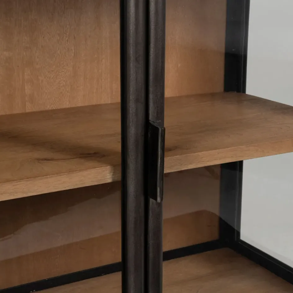 Fabrique de Styles Buffets Et Vitrines*Buffet bas 2 portes en manguier naturel et fer h90cm - Tucson