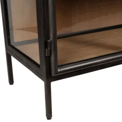 Fabrique de Styles Buffets Et Vitrines*Buffet bas 2 portes en manguier naturel et fer h90cm - Tucson