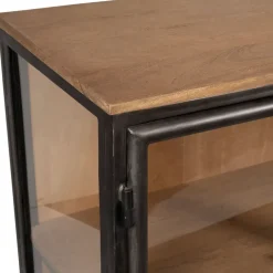 Fabrique de Styles Buffets Et Vitrines*Buffet bas 2 portes en manguier naturel et fer h90cm - Tucson