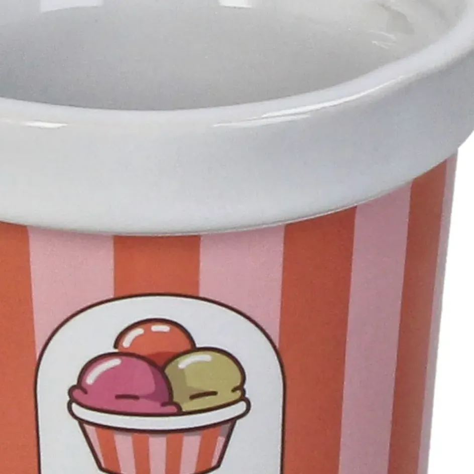 Fabrique de Styles Cache-pots Et Supports*Cache-pot en faïence glace rose d9cm