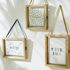 Enfant Fabrique de Styles Déco*Cadre déco maison bonheur ruban 20x25cm