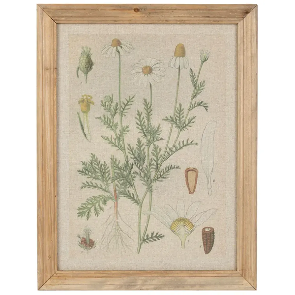 Fabrique de Styles Cadres Déco Et Affiches*Cadre déco margueritte en tissu et bois 33x43cm