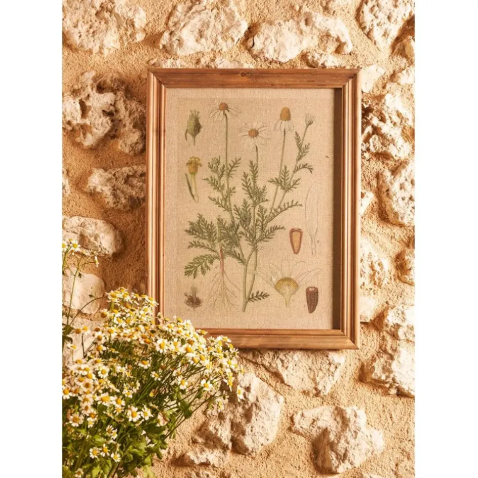 Fabrique de Styles Cadres Déco Et Affiches*Cadre déco margueritte en tissu et bois 33x43cm