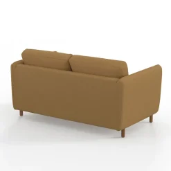 Fabrique de Styles Canapés Convertibles*Canapé convertible 2 places Gustave - Tissu Texturé - Crown Moutarde