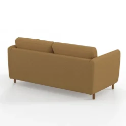 Fabrique de Styles Canapés Convertibles*Canapé convertible 2 places Gustave - Tissu Texturé - Crown Moutarde