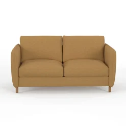 Fabrique de Styles Canapés Convertibles*Canapé convertible 2 places Gustave - Tissu Texturé - Crown Moutarde