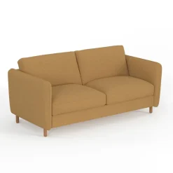 Fabrique de Styles Canapés Convertibles*Canapé convertible 2 places Gustave - Tissu Texturé - Crown Moutarde