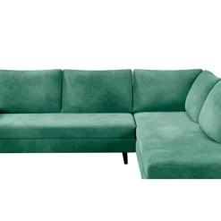 Fabrique de Styles Canapés D'angle*Canapé d'angle droit 5 places André - effet velours - Seven emerald