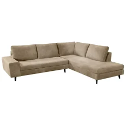 Fabrique de Styles Canapés D'angle*Canapé d'angle droit 5 places André - effet velours - Seven emerald