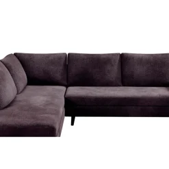 Fabrique de Styles Canapés D'angle*Canapé d'angle droit 5 places André - effet velours - Seven emerald