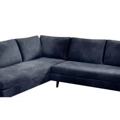 Fabrique de Styles Canapés D'angle*Canapé d'angle droit 5 places André - effet velours - Seven emerald