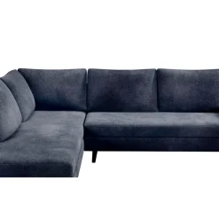 Fabrique de Styles Canapés D'angle*Canapé d'angle droit 5 places André - effet velours - Seven emerald