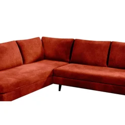 Fabrique de Styles Canapés D'angle*Canapé d'angle droit 5 places André - effet velours - Seven emerald