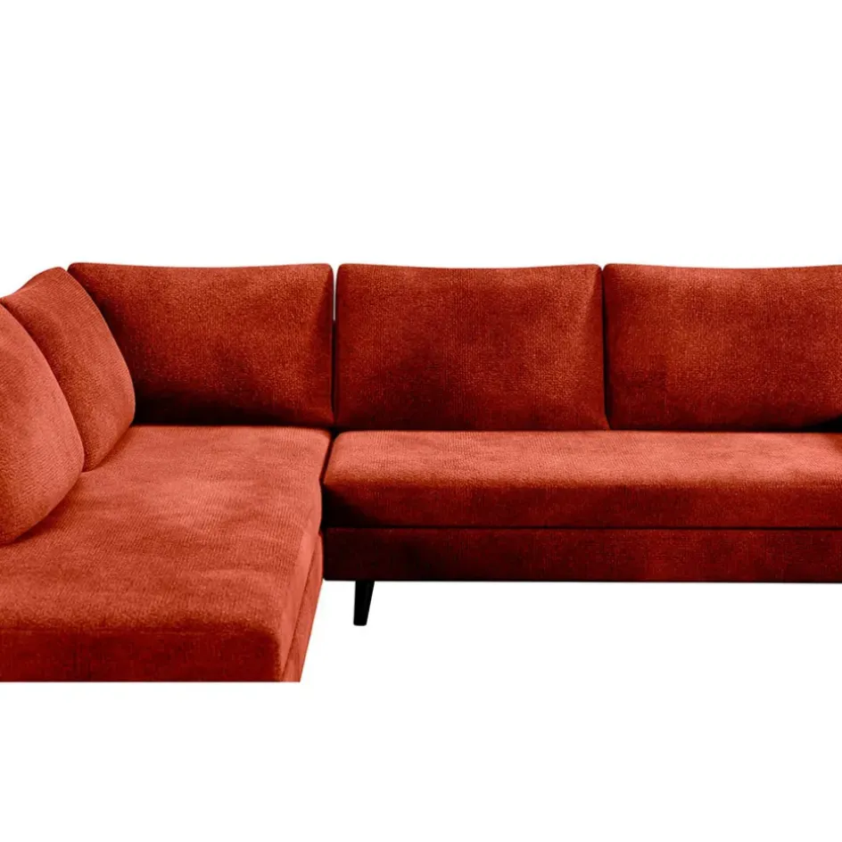 Fabrique de Styles Canapés D'angle*Canapé d'angle droit 5 places André - effet velours - Seven emerald