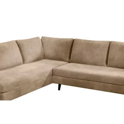 Fabrique de Styles Canapés D'angle*Canapé d'angle droit 5 places André - effet velours - Seven emerald