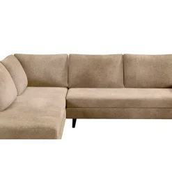 Fabrique de Styles Canapés D'angle*Canapé d'angle droit 5 places André - effet velours - Seven emerald